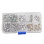 134Pcs A/C R134A Air Conditioning Refrigeration Valve Cores with Case